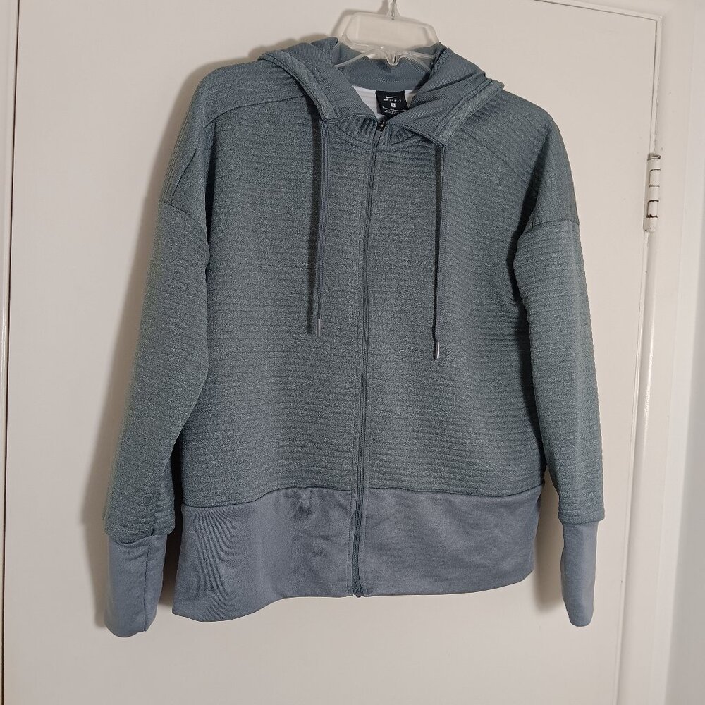 Nike, Dri Fit full zip hoodie  gray small